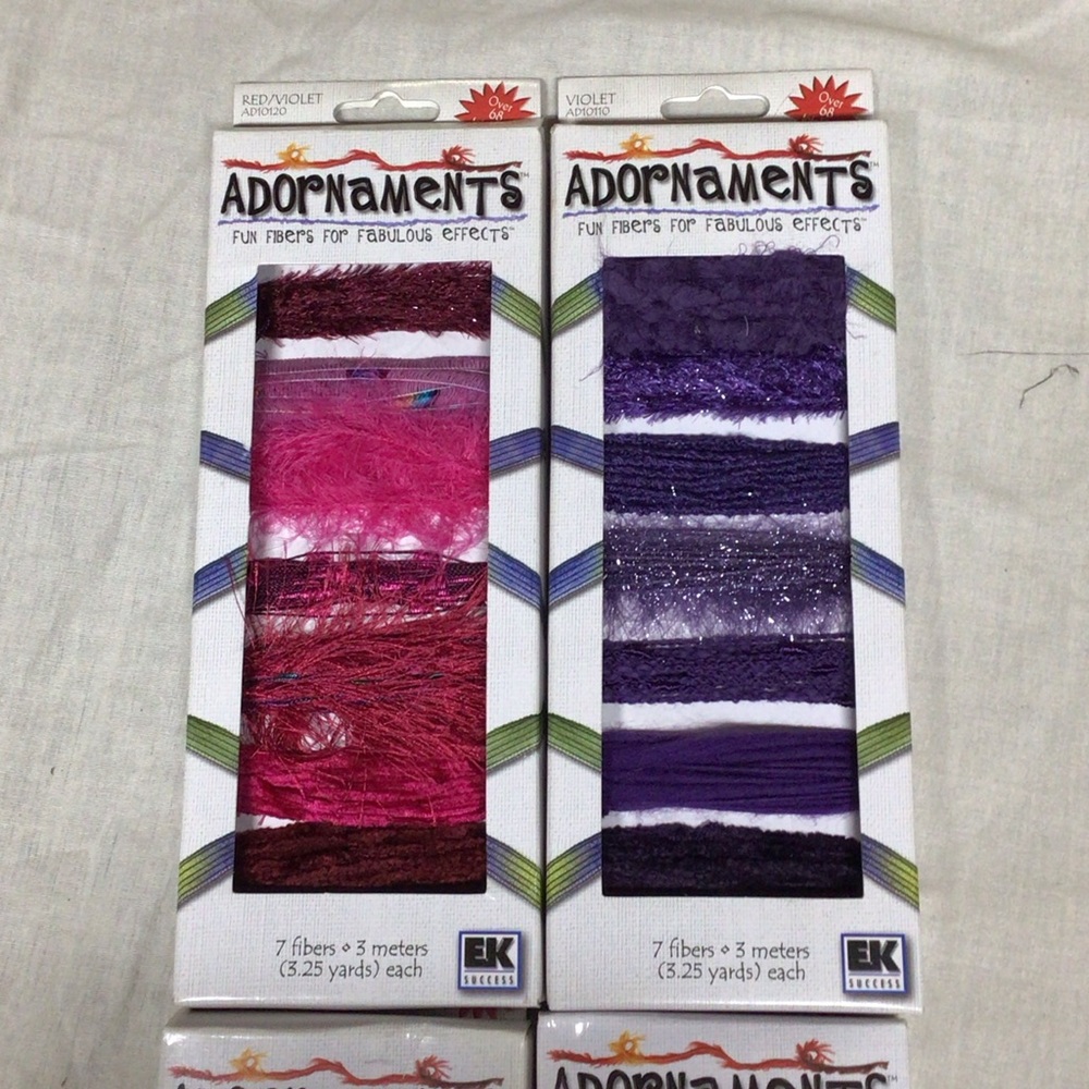 Pink and Purple Fun Fibers       craft supplies,crafty,  4 boxes over 13 yards
